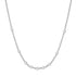 Silver Multi Station Round Stone Chain Necklace
